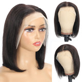 Elegant Straight Human Hair Wig for Women / Straight Human Hair Wig / Rront Lace Bob Wig / Real Human Hair Wig / Headband Lace Wig / Short Straight Wig / Natural Hairline Wig / Classic Bob Wig / Human Hair Lace Wig / Sleek Bob Hairstyle