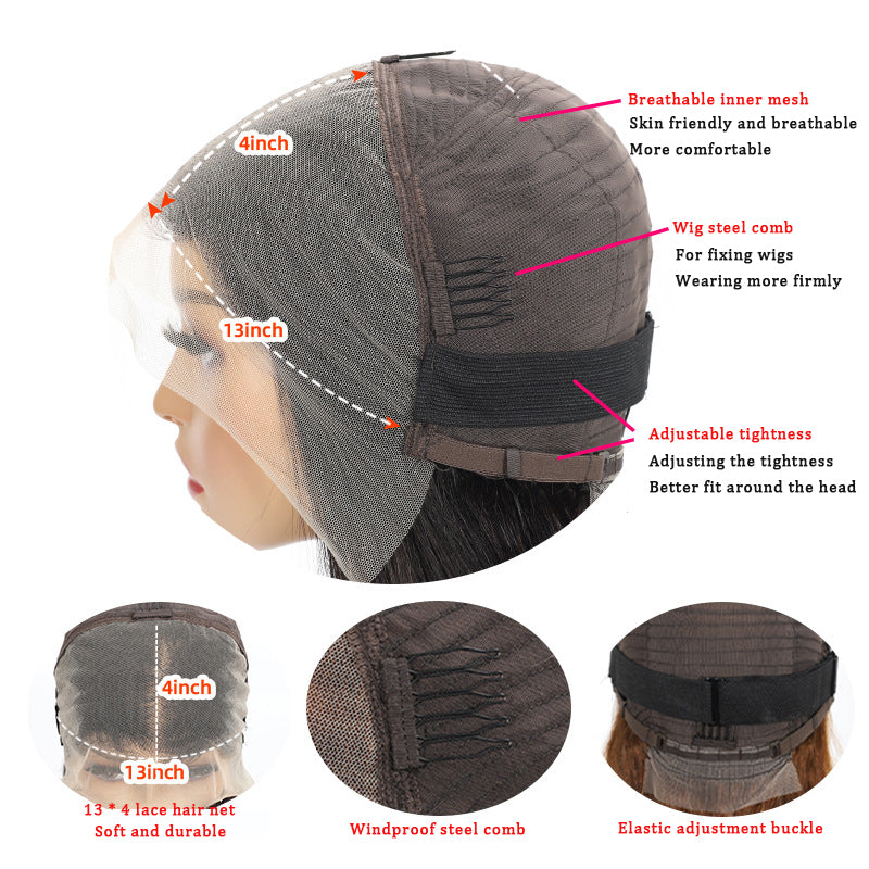 Elegant Straight Human Hair Wig for Women/ Straight Human Hair Wig / Rront Lace Bob Wig / Real Human Hair Wig / Headband Lace Wig / Short Straight Wig / Natural Hairline Wig / Classic Bob Wig / Human Hair Lace Wig / Sleek Bob Hairstyle