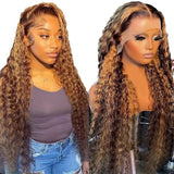 Stylish 13x4 HD transparent lace wig for women