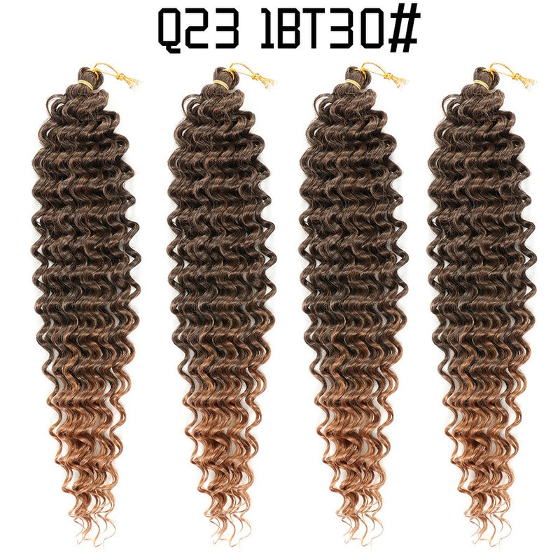 Soft and voluminous deep wave braided hair for women / Deep Wave Braided Hair / Latin Curly Wig / Fluffy Crochet Hair / Curly Braided Wig