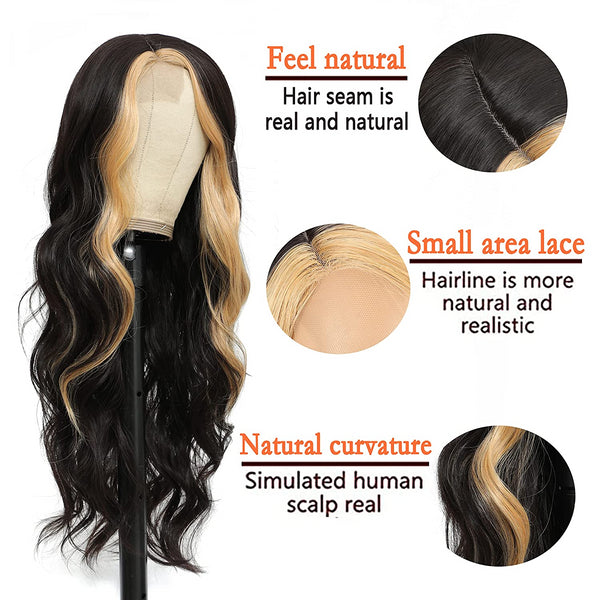 Elegant long curly lace wig for stylish everyday wear | High-Temp Silk Wig | European American Style Wig | Front Lace Hairpiece | Fashion Women’s Wig