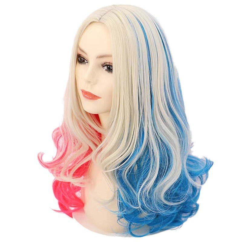 High-quality Halloween cosplay wig for festive dress-up/ Gradient Costume Wig / Anime Party Wig / Non-Mainstream Wig / Headband Cosplay Wig / Fancy Dress Wig / Gradient Halloween Hair / Unique Cosplay Wig / Amazon Costume Wig / Funky Party Hairpiece