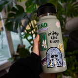 Durable holographic mushroom arch vinyl sticker