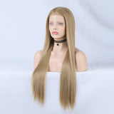 High-Quality Synthetic Ombre Lace Wig /  Straight Synthetic Wig / Middle Part Wig / Highlight Straight Wig / Linen Ombre Wig