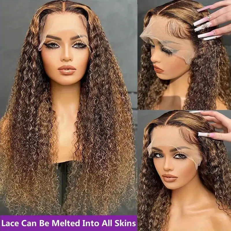 Stylish 13x4 HD transparent lace wig for women