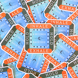 Decorative Mental Health Box Breathing Sticker for Daily Use