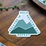 Vibrant Mountain Triangle Breathing Sticker for Daily Use