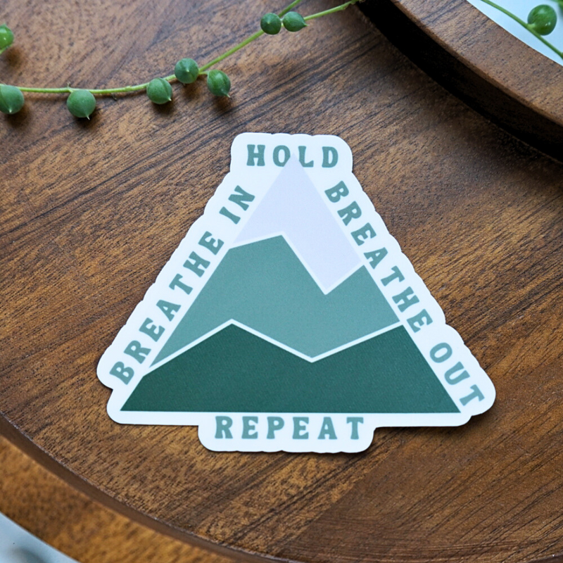 Vibrant Mountain Triangle Breathing Sticker for Daily Use