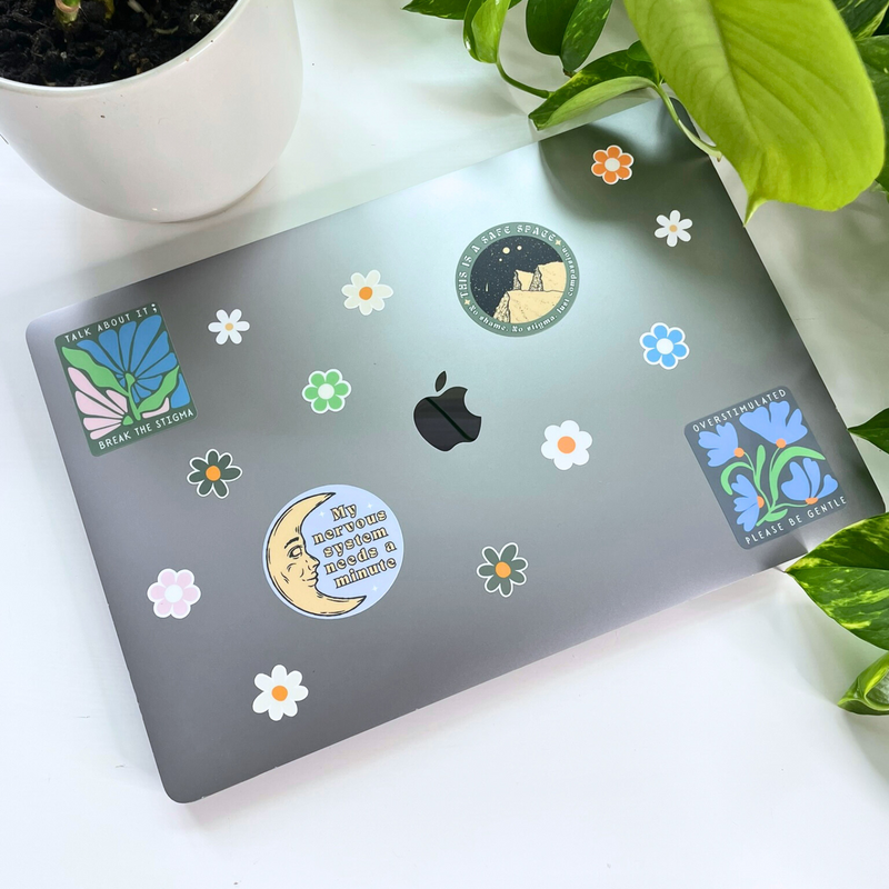 Talk about it break the stigma mental health sticker