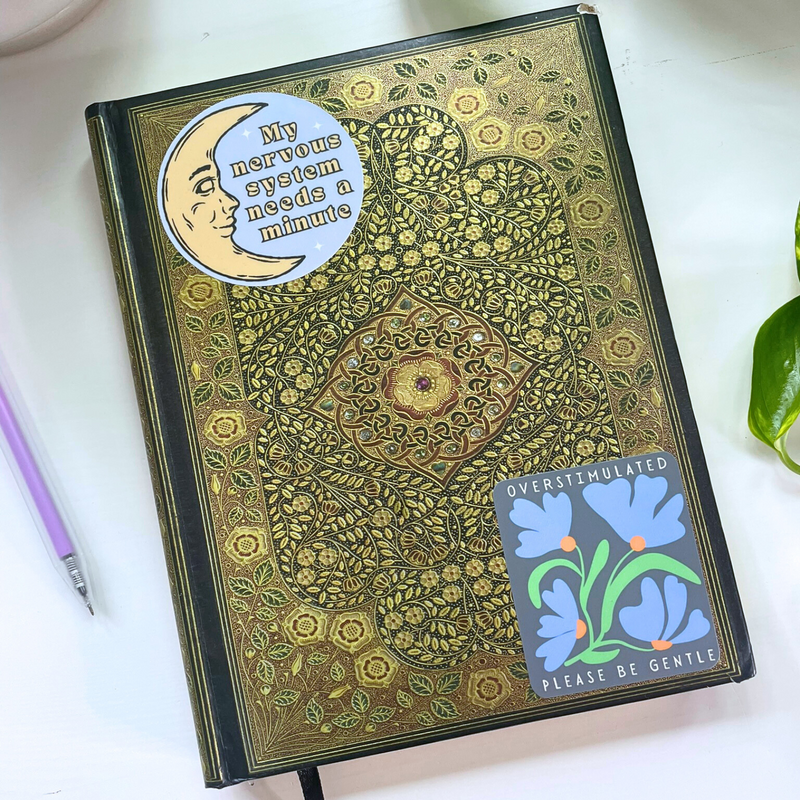 Overstimulated - Please Be Gentle Sticker