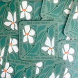 Vibrant Take a Deep Breath Sticker for Daily Use