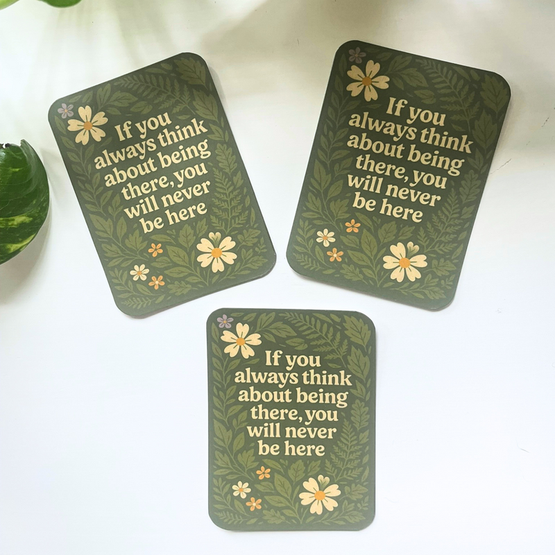 Mindfulness sticker with quote for laptops and planners