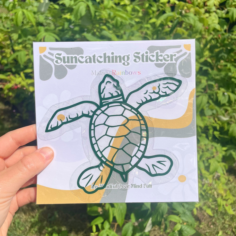 Sea life Turtle Suncatcher Sticker perfect for home décor