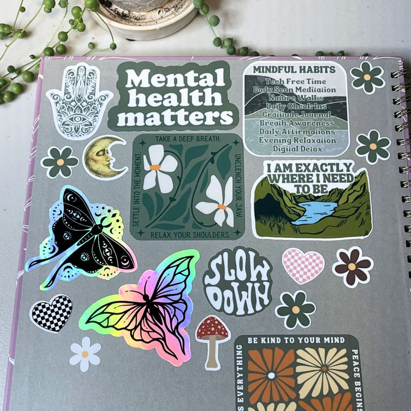 Positive mindset sticker for emotional health support