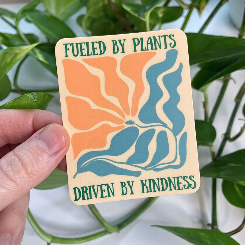 Positive vegan lifestyle sticker for daily use