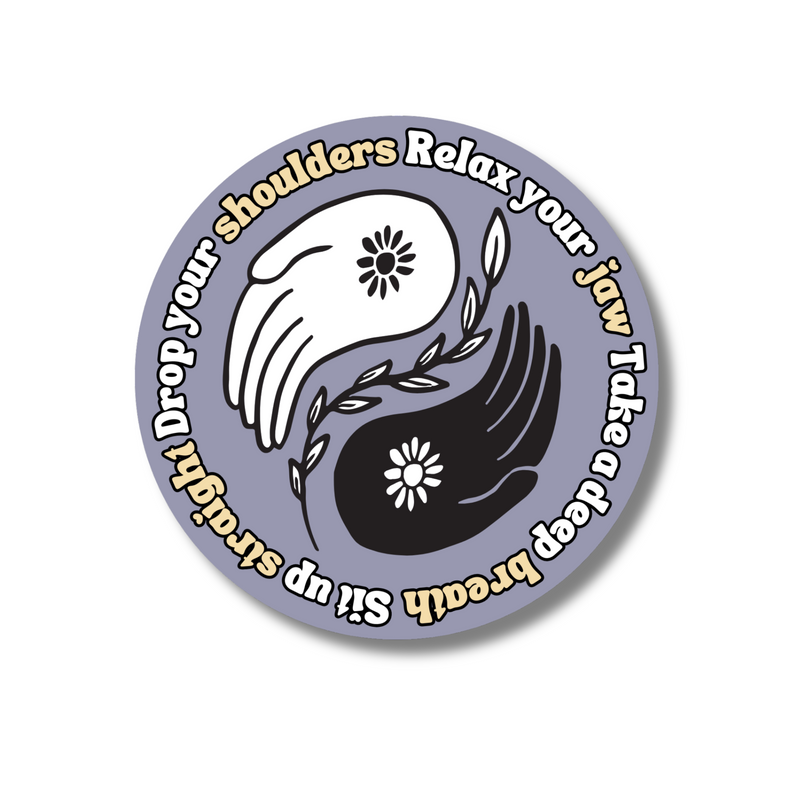 Durable Anxiety Self Care Reminder Sticker for Journals