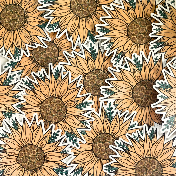 Vibrant Bohemian Sunflower Sticker for Planners