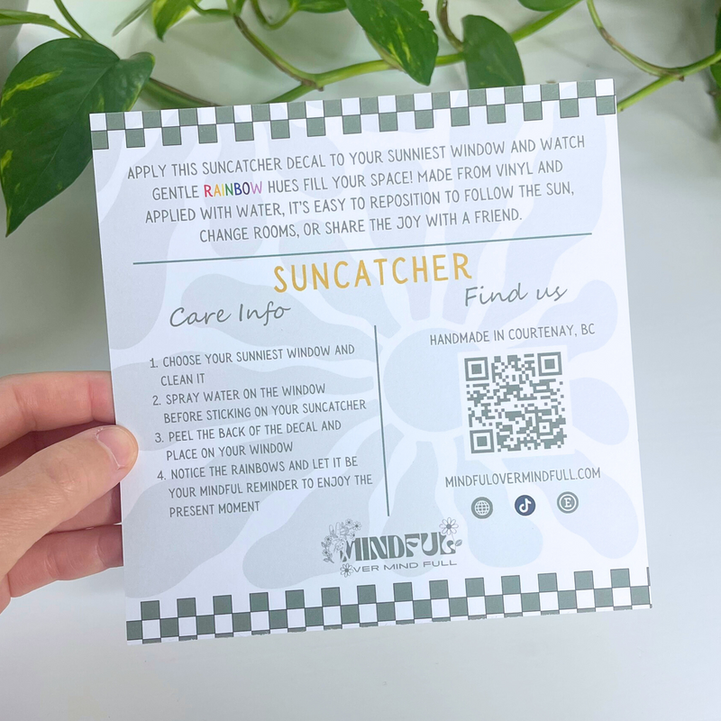 Mountain and Forest Suncatcher Sticker for windows