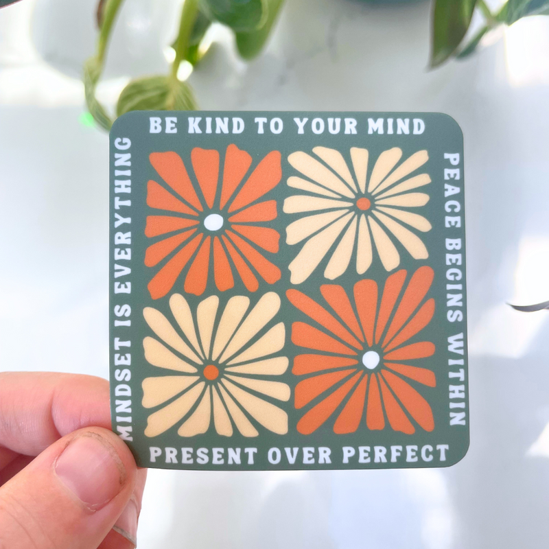 Durable Be Kind to Your Mind Sticker for Laptops
