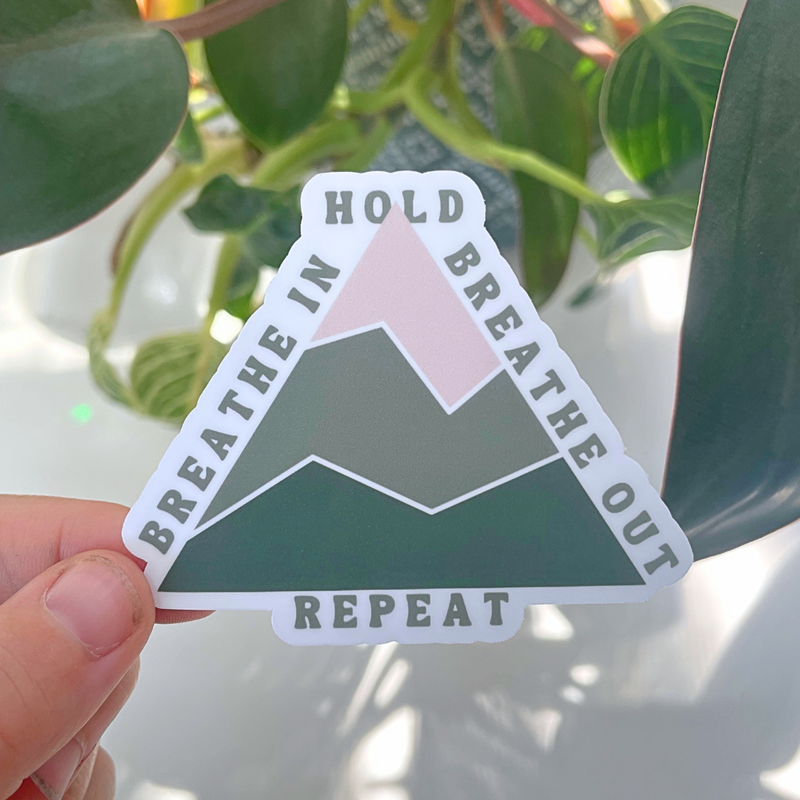 Vibrant Mountain Triangle Breathing Sticker for Daily Use