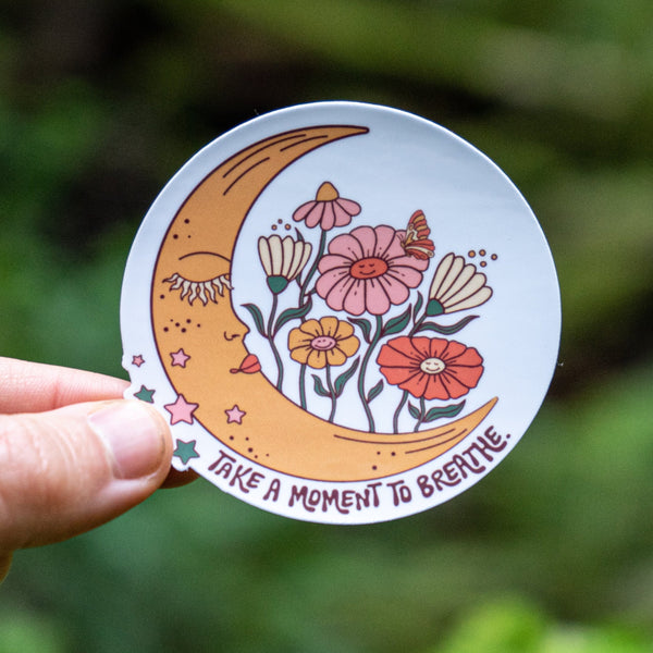 Take a Moment to Breathe Sticker
