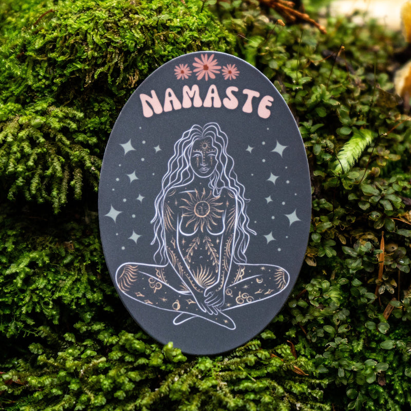 Spiritual Namaste meditation sticker