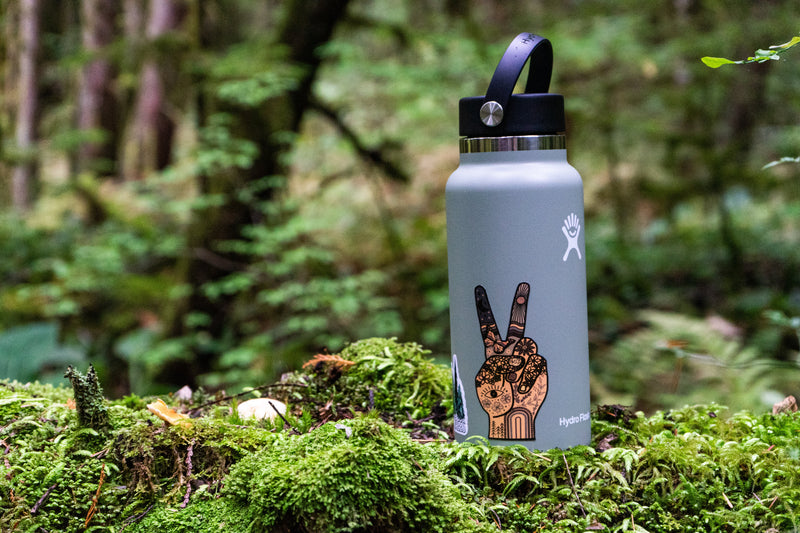 Vibrant Hippie Peace Hand Sticker for Daily Use