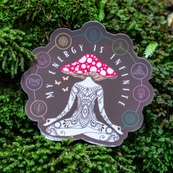 My Energy Is Infinite Meditation Sticker