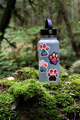 Mountain Sunset Paw Print Sticker