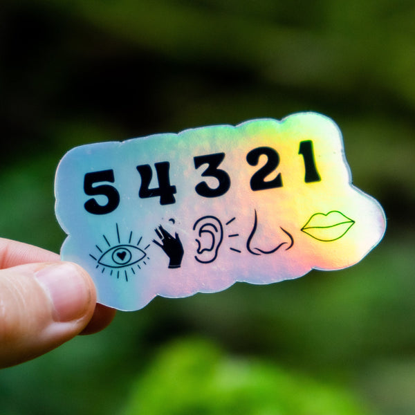 54321 Mindfulness Sticker for Journals