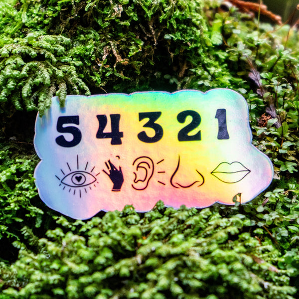 54321 Mindfulness Sticker for Journals