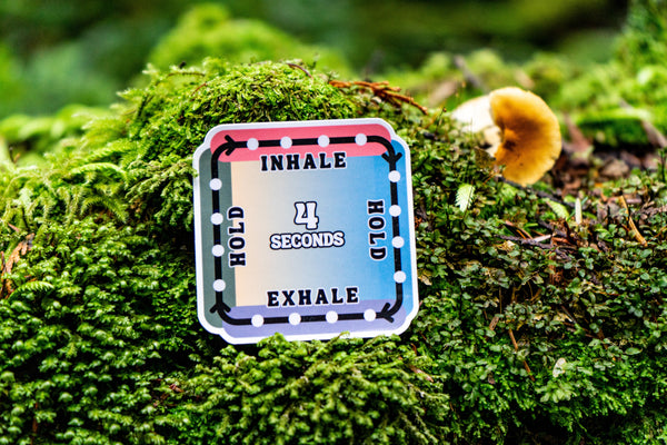 Stress Relief Box Breathing Square Sticker for bottles