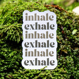 Mindfulness inhale exhale sticker for stress relief