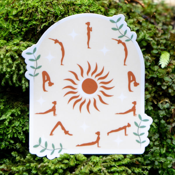 Celestial Sun Salutation Sticker