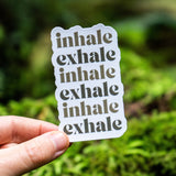 Mindfulness inhale exhale sticker for stress relief