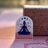 Uplifting inhale the present yoga sticker for self-care