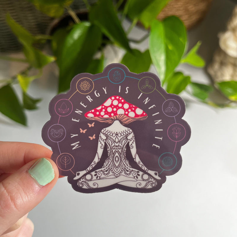 My Energy Is Infinite Meditation Sticker