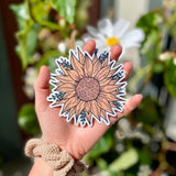 Vibrant Bohemian Sunflower Sticker for Planners