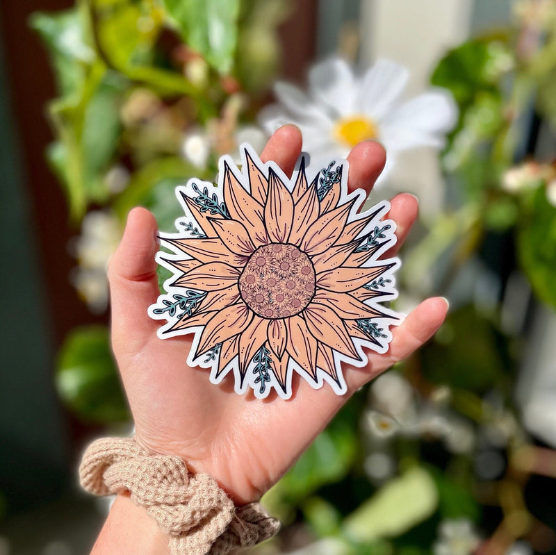 Vibrant Bohemian Sunflower Sticker for Planners