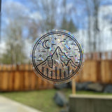 Mountain and Forest Suncatcher Sticker for windows