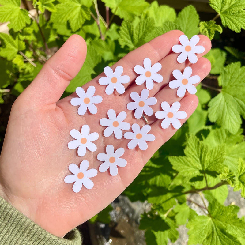 Decorative mini white flower stickers for DIY crafts