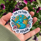 The Future is Vegan Sticker for vegans and gifts