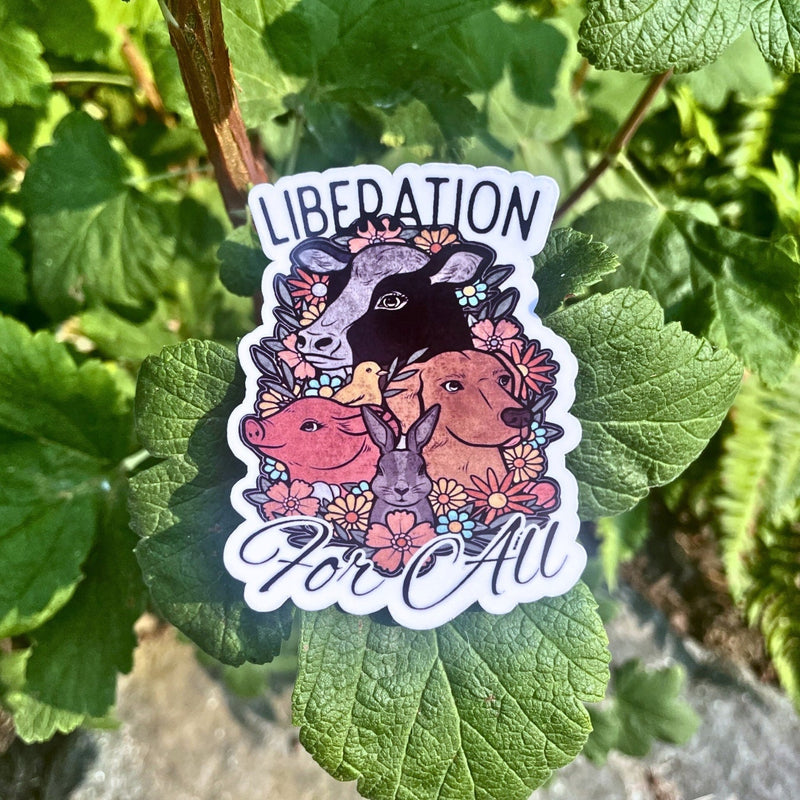 Liberation For All Vegan Sticker